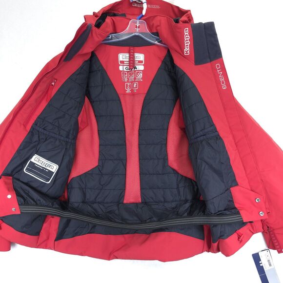 Kappa 6Cento 611P Ski Snowboard USA Jacket Red Mens Medium Hooded Pockets NWT - Picture 3 of 9